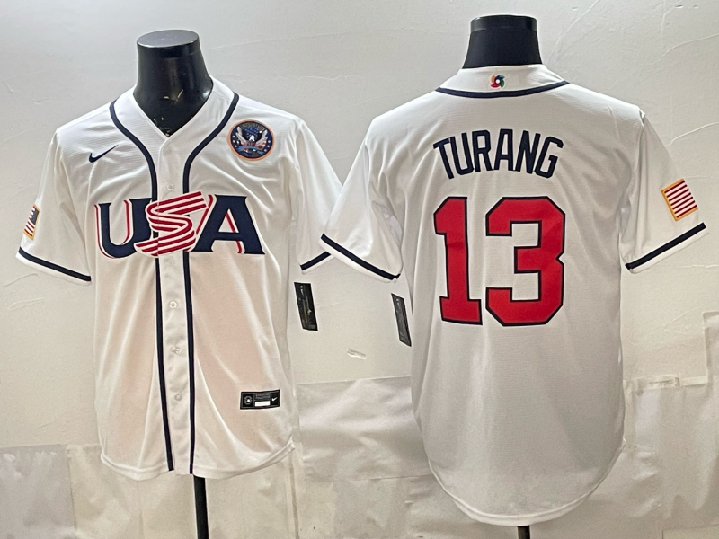 Men 2026 World cup white MLB Nike jersey 0078